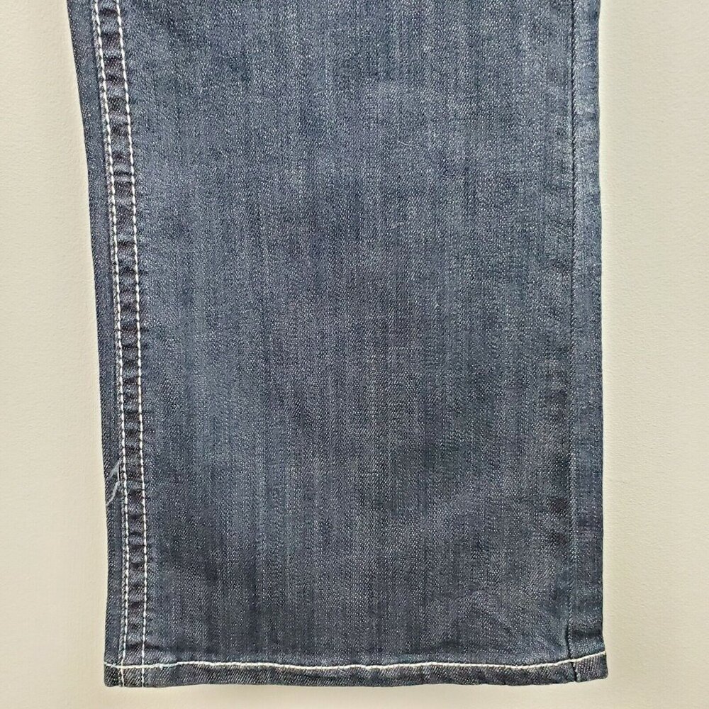 Grace in LA Women Bootcut Jeans Mid Rise Bold Cross Stretch Med Blue 30/34 NWT - Picture 7 of 10